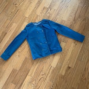 Military style trendy girls denim jacket!